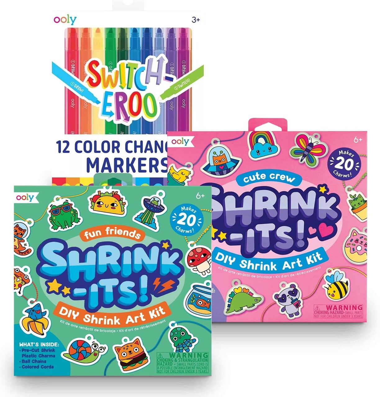 Shrink-Its DIY Shrinking Art Kit & Color Changing Markers Bundle
